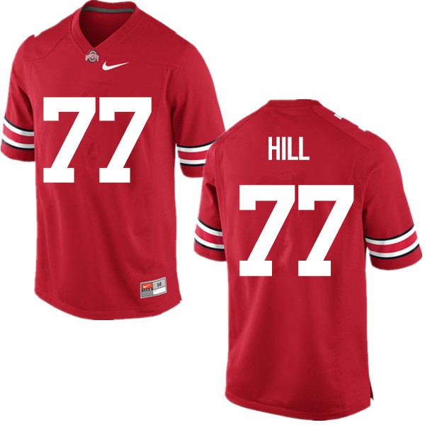 Ohio State Buckeyes #77 Michael Hill Men Stitch Jersey Red OSU41841